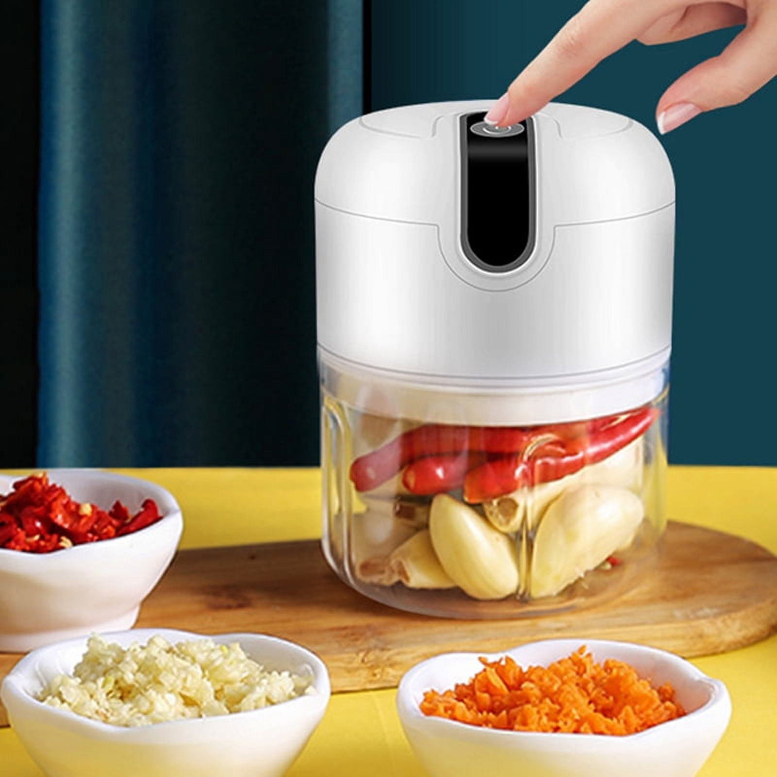 Manual Food Processor Mini Cordless Vegetable Garlic Chopper With Hand  Crank