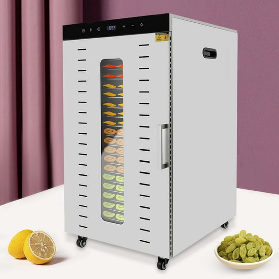 Electric Food Dehydrator Machine- 1700-Watt Premium Multi-Tier Meat Beef Jerky Maker Fruit/Vegetable Dryer w/ 20 Shelf Stainless Steel Trays, Digital Timer, Temperature Control
