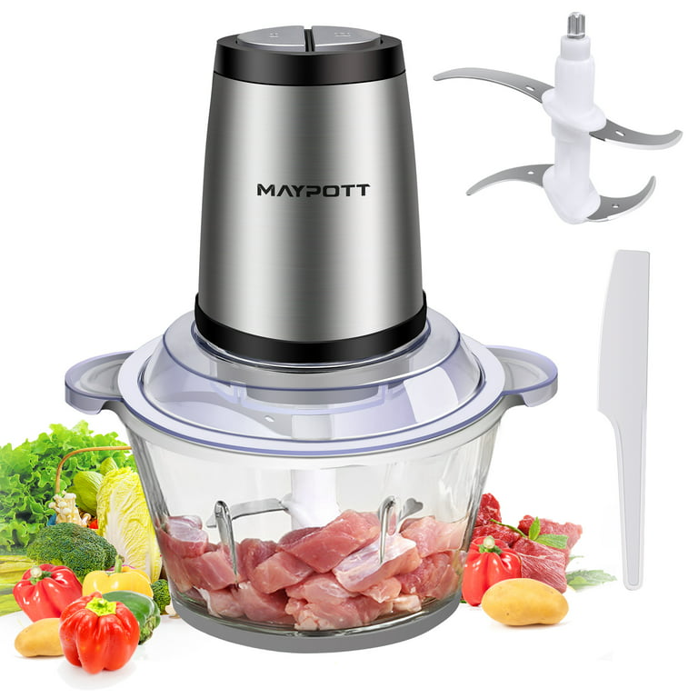 Liebe&Lecker Food Processor, Electric Food Chopper with 2 Bowls 8 Cup and 8  Cup, Meat Grinder with 4 Large Sharp Blades for Fruits, Meat, Vegetables