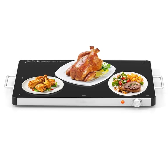 Electric Food Warming Tray with Adjustable Temperature Control and Overheat Protection
