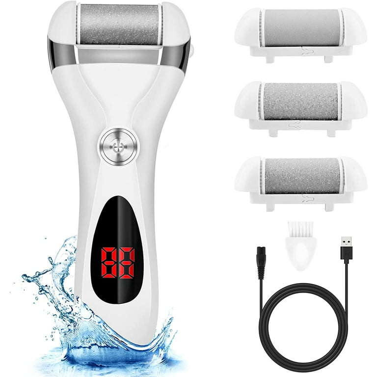 3 Rollers Electric Foot Callus Remover - Adjustable Speed, Rechargeable,  Waterproof Foot Scrubber File - Professional Pedicure Tool For Dead Skin  Removal - Ideal Gift For Foot Care - Temu