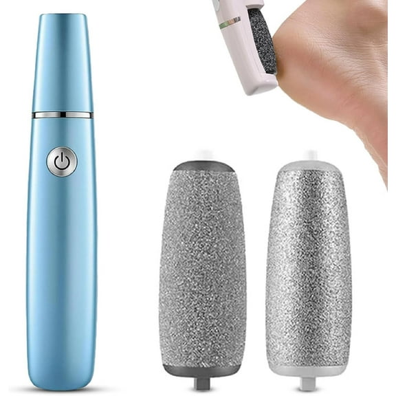 Electric Foot Callus Remover, Portable Waterproof Feet File Pedicure Tools, Smooth Skin Feature, 2 Speed Adjustable Pedi Tool for Hard Cracked Skin (Blue)