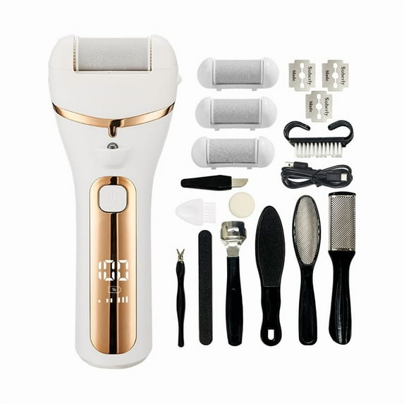 Electric Foot Callus Remover Strong Motor Usb Rechargeable Electric Charging Foot Grinder With 3pcs Grinding Heads