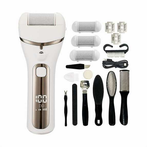 Electric Foot Callus Remover Strong Motor Usb Rechargeable Electric Charging Foot Grinder With 3pcs Grinding Heads