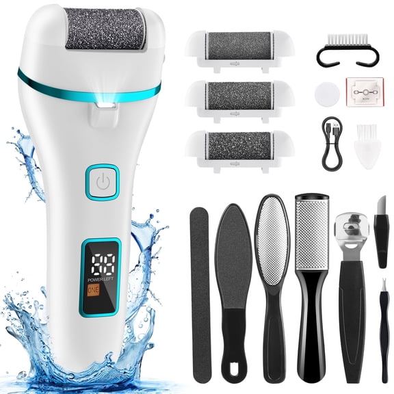 Electric Foot Callus Remover Tool,Waterproof Callus Remover Kit Extra Thick, Heel, Hand, Skin Gift Foot File for Dead, Hard Cracked Dry Skin