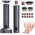 thumbnail image 1 of Electric Foot Callus Remover, Upgrade 2 in 1 Electric Foot File with Grinder Heads, Adjustable Foot Sander Pedicure Tools for Feet Dead Skin with Display and Base (Black), 1 of 6