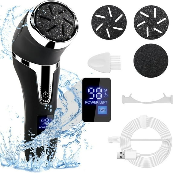 Electric Foot Callus Remover With Vacuum: Rechargeable Foot File With 2 Speeds, 3 Grinding Heads, And An LCD Display For Professional Foot Care