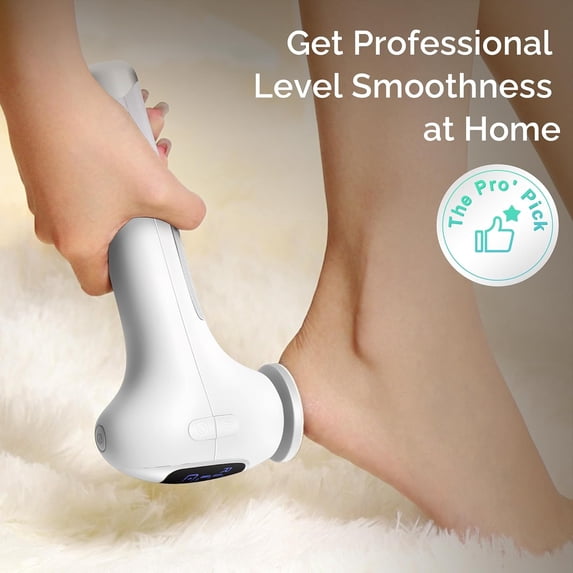 Electric Foot Callus Remover with 8N·cm Torque, 3-Speed LCD Display, Type-C Rechargeable Pedicure File for Smooth Feet