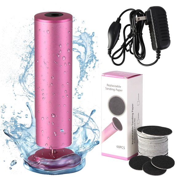 Electric Corded Waterproof Exfoliating Callus Remover Tool for Feet, Includes Sandpapers (60 Count)