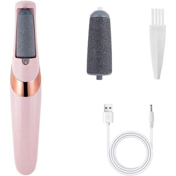 Electric Foot File, USB Rechargeable Feet Callus Remover with 2 Speed of Replacement Rollers & LED Lights, Professional Hard Skin Remover Foot Care Tools for Cracked Heels Calluses & Dead Skin