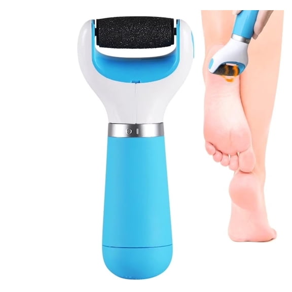 Electric Foot Grinder with Roller Head Battery Powered Portable Feet File Pedicure Tool Foot Scrubber Callus Remover for Dead Hard Cracked Dry Skin
