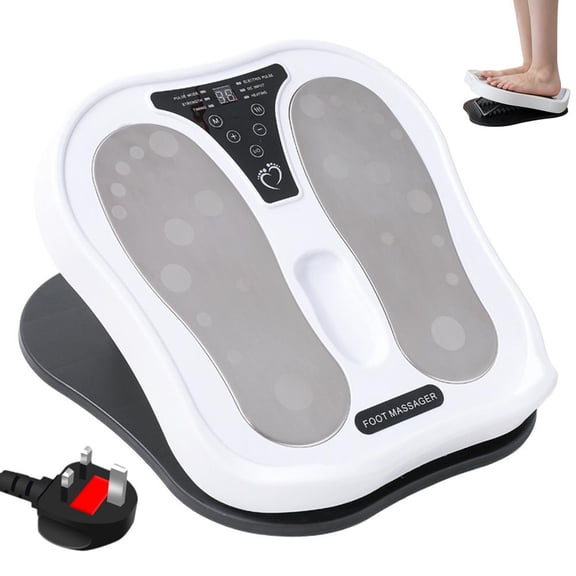 Electric Foot Massager Machine with EMS Heat Therapy for Muscle Pain Relief & Improved Circulation - 15 Modes, 50 Intensity Levels, Remote Control