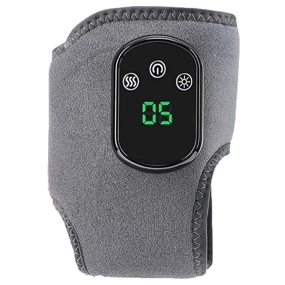 Electric Foot and Ankle Massager with Heat and Vibration - 3 Modes 4 Heat Levels Smart Timer Touch Control - Compact for Home Travel