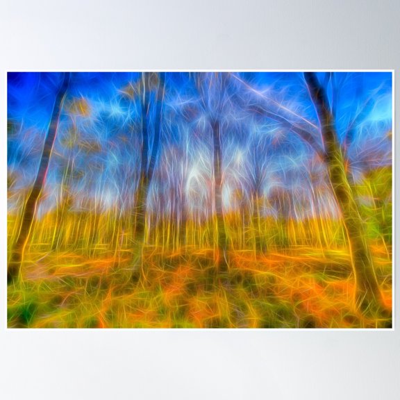 Electric Forest Poster Wall Art, Modern Wall Decor, 8x12 UNFRAMED