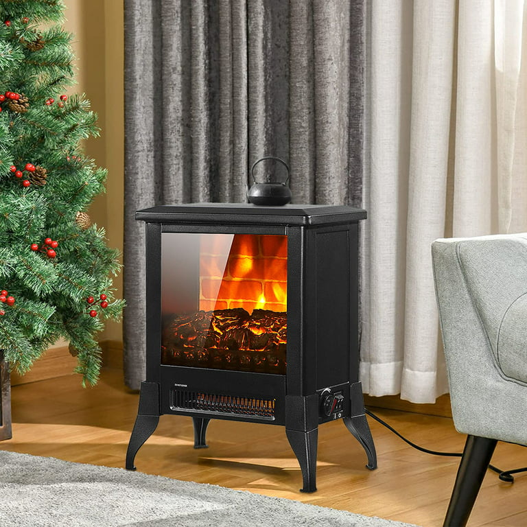  Classic Electric Fireplace - Freestanding Indoor Wood Stove  Heater for Living Rooms, Bedrooms, and Areas Up to 400-Square-Feet by  Northwest (Black) : Home & Kitchen