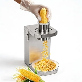Electric Fresh Corn Stripper - 40W Commercial Corn Thresher, 6.5cm Wide Chute & Serrated Blade, It Zips Through An Entire Ear Of Corn In Just 20 Seconds For Corn Salad, Chowder