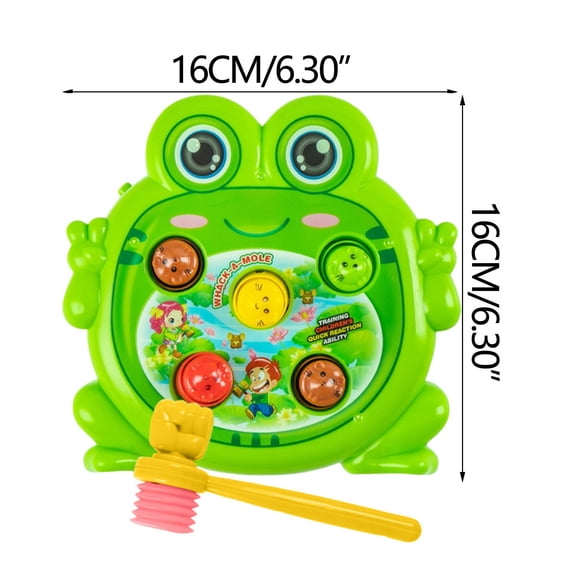Electric Frog Game Interactive Toy with Soft Mallet for Skill Development Ages 3-6 Years Family Coordination Gift