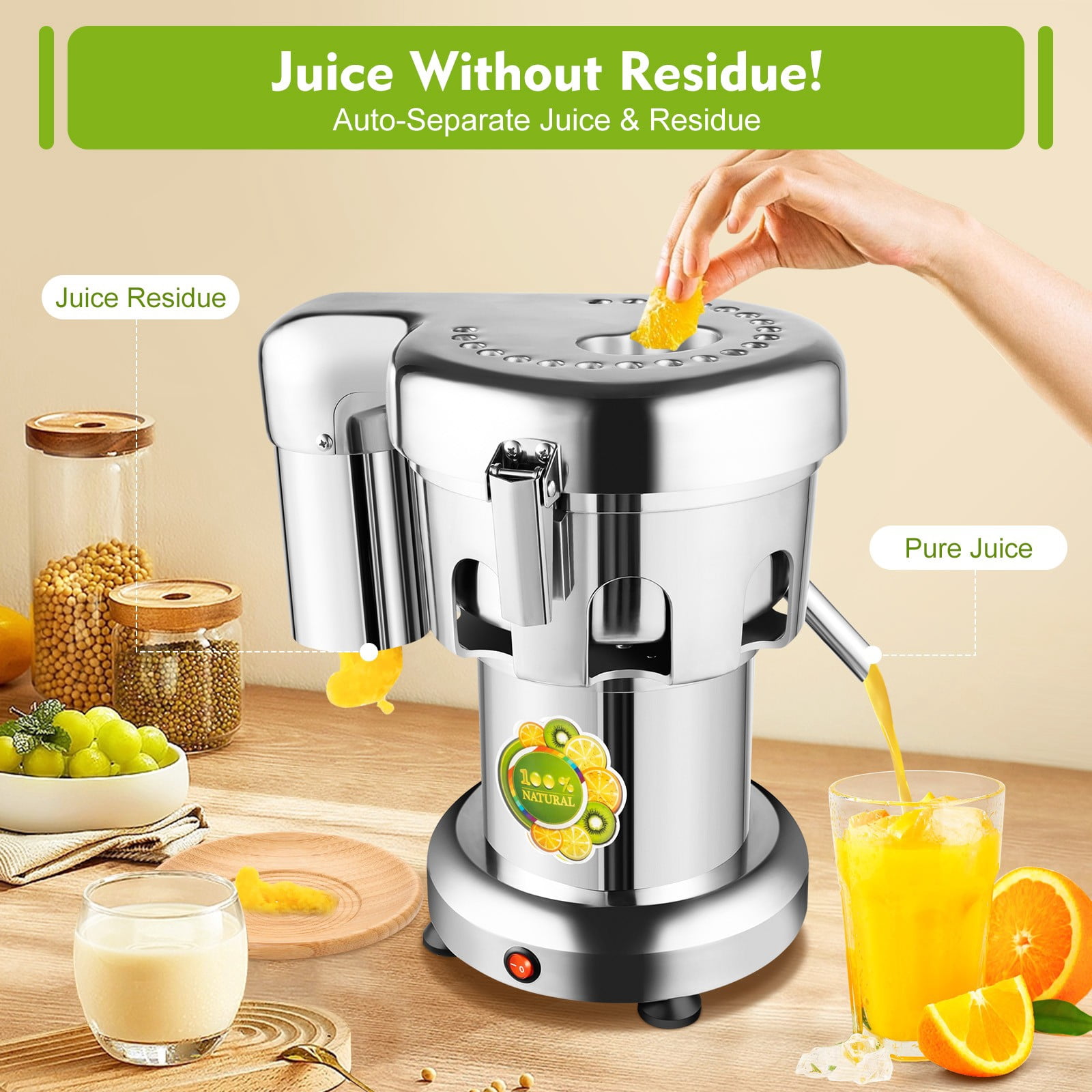 Electric Fruit Juice Extractor Heavy Duty Centrifugal Juicer Machine Commercial