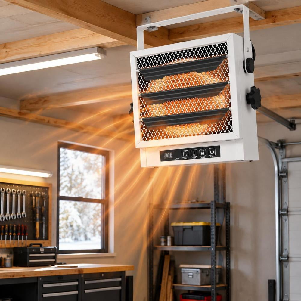 Electric Garage Heater, 4800W 240V Wall Ceiling Mounted Commercial Shop ...