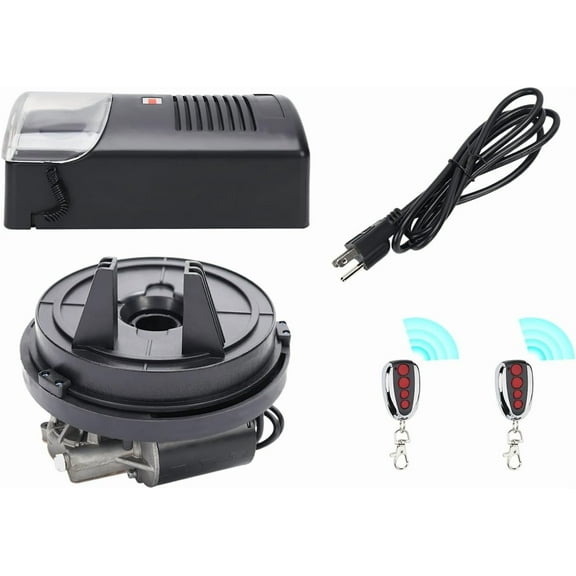 Electric Garage Roller, Electric Garage Roller Remote Door Opener, Electric Rolling Shutter Roller Remote 250N Force 2 Remotes + Control Box