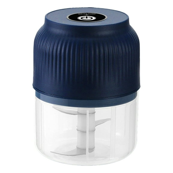 Electric Garlic Chopper, 1 Pc Mini Portable Veggie Chopper, 300ML Cordless Garlic Grinder Onion Masher, Food Processor for Ginger Chili Fruit Meat, 5.12 Inch, Blue