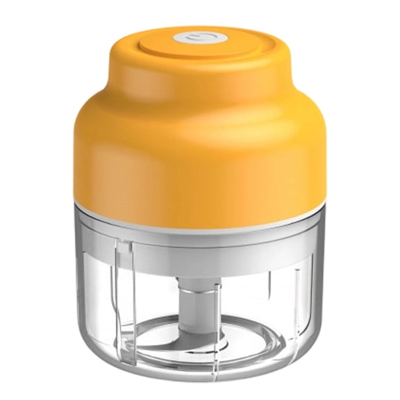 Electric Garlic Chopper, 2025 New Mini Portable Veggie Chopper, Garlic Grinder Masher Rechargeable, Wireless Food Processor for Ginger, Chili, Fruit, Meat (Yellow, 250ML)