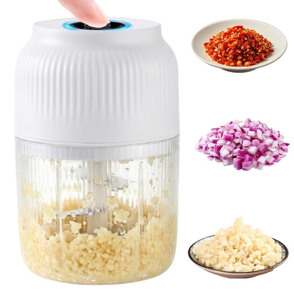 Electric Garlic Chopper, 2026 New Mini Food Processor & Food Chopper for Kitchen, Portable Cordless Garlic Mincer with 6 Stainless Steel Blades, Small Vegetable Chopper for Onion Salad