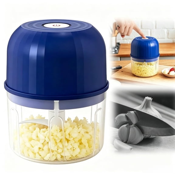 Electric Garlic Chopper, 2026 New Mini Portable Veggie Chopper Garlic Grinder Masher Onion Chopper, Rechargeable Wireless Food Processor for Garlic Onion Ginger Chili Vegetables Meat