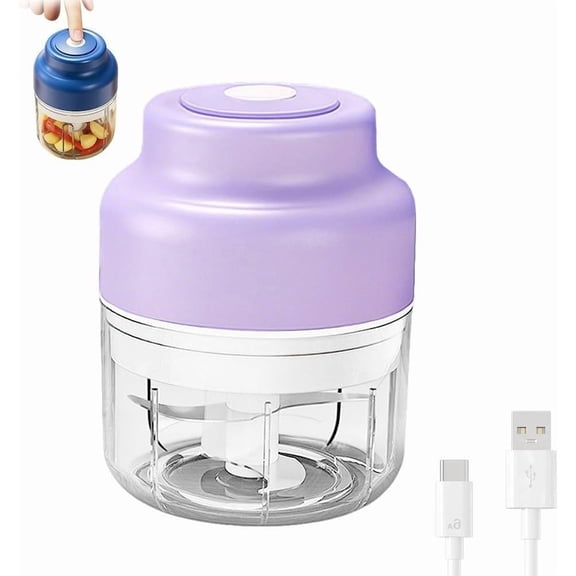 Electric Garlic Chopper，2026 New Portable Food Processor, One-Touch Mini Kitchen Assistant, Suitable for Onions, Chili Peppers, and Vegetables