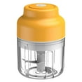 thumbnail image 1 of Electric Garlic Chopper,250ML/300ML Mini Vegetable Chopper With USB Rechargeable,304 Stainless Steel Blade, Portable Electric Mini Food Chopper for Garlic,Ginger,Vegetable(Yellow-300ml,3.1x3.1x4.9"), 1 of 9