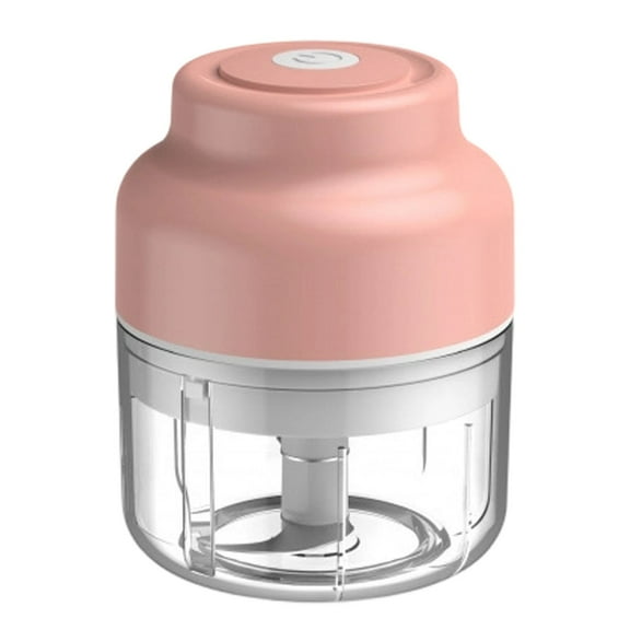 Electric Garlic Chopper,250ML/300ML Mini Vegetable Chopper With USB Rechargeable,304 Stainless Steel Blade, Portable Electric Mini Food Chopper for Garlic,Ginger,Vegetable(Pink-250ml,3.1x3.1x4.5")