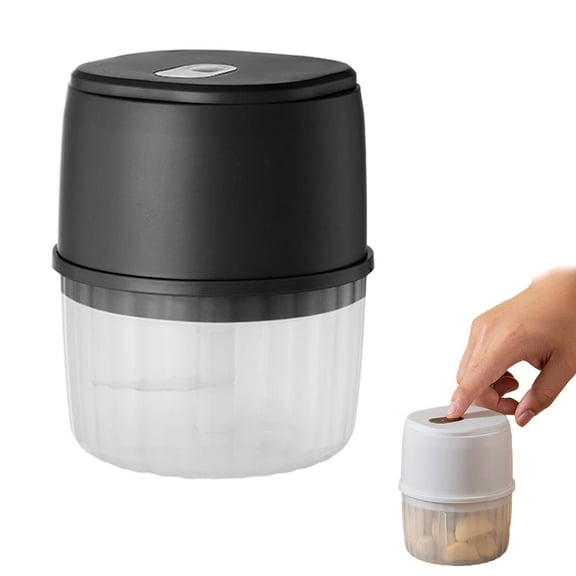 Electric Garlic Chopper 250ML Mini Food Processor, Portable USB Rechargeable Cordless with Steel Mincer Bla Garlic