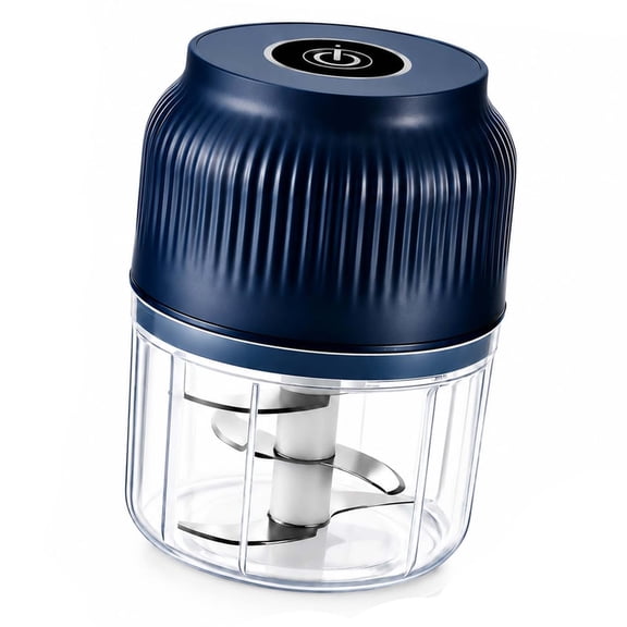 Electric Garlic Chopper, 6 Stainless SteelBlades Mince Garlic, Onion, Ginger, Chili andHerbs for Quick Everyday Home Cooking