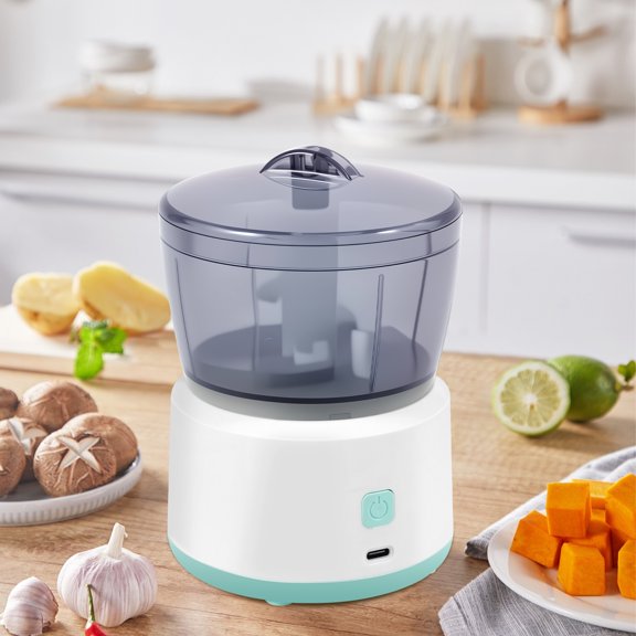 Electric Garlic Chopper Compact Mini Veggie Chopper 800mAh Rechargeable Mini Electric Food Processor 15W Efficient Electric Garlic Grinder Removable Electric Garlic Masher for Home