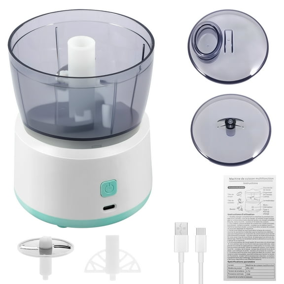 Electric Garlic Chopper Compact Mini Veggie Chopper 800mAh Rechargeable Mini Electric Food Processor 15W Efficient Electric Garlic Grinder Removable Electric Garlic Masher for Home