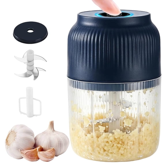 Electric Garlic Chopper, Electric Garlic Crusher & Mini Food Chopper, Small Food Processor Mini for Kitchen