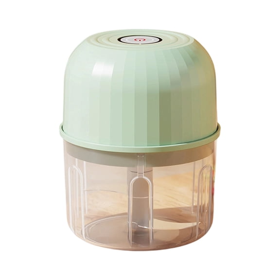 Electric Garlic Chopper Food Processor, Wireless Mini Garlic Masher with 2 Blades, for Making Garlic Paste, Baby Food, for Kitchen, Camping, Travel - Green