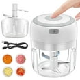 thumbnail image 1 of Electric Garlic Chopper Ginger Masher Blender Vegetable Meat Chilli Grinder Machine Rechargeable Garlic Shredder Kitchen Gadgets, 1 of 6