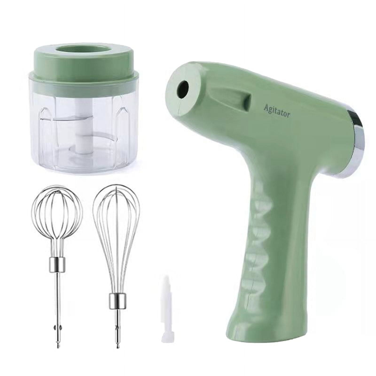 2-in-1 Hand Mixer Electric Garlic Chopper Egg Beater Cordless Rechargeable Cordless  Handheld Food Processor with 250ML Bowl Container (BPA-Free, NO FDA  Certification) - Green Wholesale