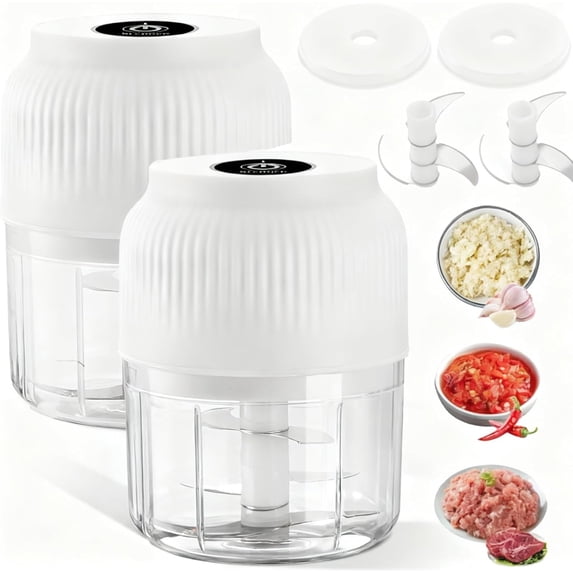 Electric Garlic Chopper,Mini Portable Veggie Chopper,Meat Vegetable Chilli Ginger Grinder Crusher,USB Rechargeable for Garlic Ginger Onion Meat Vegetable Chilli