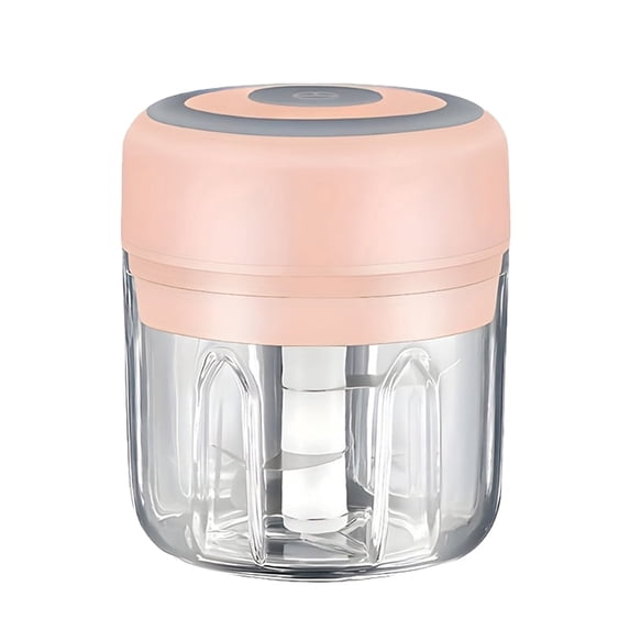 Electric Garlic Chopper, Pink 250ML Vegetable Chopper, Food Chopper, USB Mini Garlic Mincer, Onion Chopper, Portable Small Food Processor for Ginger, Chili, Vegetables