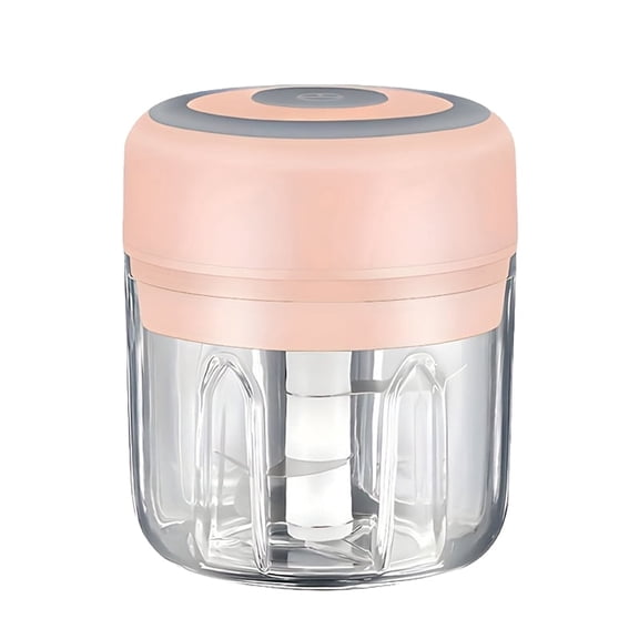 Electric Garlic Chopper, Pink 250ML Vegetable Chopper, Food Chopper, USB Mini Garlic Mincer, Onion Chopper, Portable Small Food Processor for Ginger, Chili, Vegetables