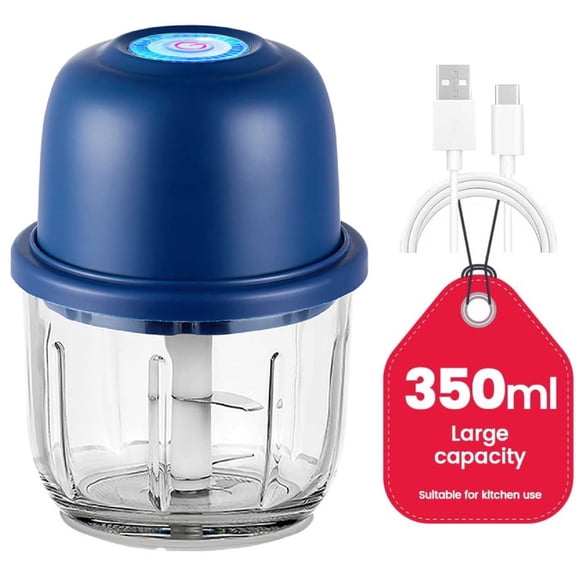 Electric Garlic Chopper, Portable Mini Food Processor, Upgrade Cordless Chopper for Home Cooking, Rechargeable Onion Chopper for Kitchen Users