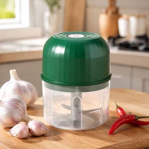 Electric Garlic Chopper, Portable Veggie Chopper Garlic Grinder Masher Onion Chopper for Onions, Ginger, Peppers, Fruits, And Meats
