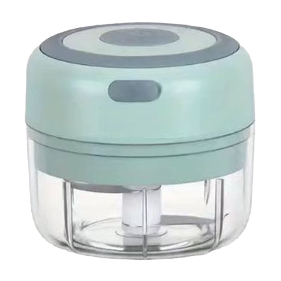 Electric Garlic Masher 3.38 Oz Wireless Portable Food Processor 2 Blade Multi Functional Meat Grinder for Home Kitchen Picnic Green