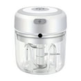 thumbnail image 1 of Electric Garlic Masher 8.45 Oz Wireless Portable Food Processor 3 Blade Multi Functional Meat Grinder for Home Kitchen Picnic White, 1 of 3