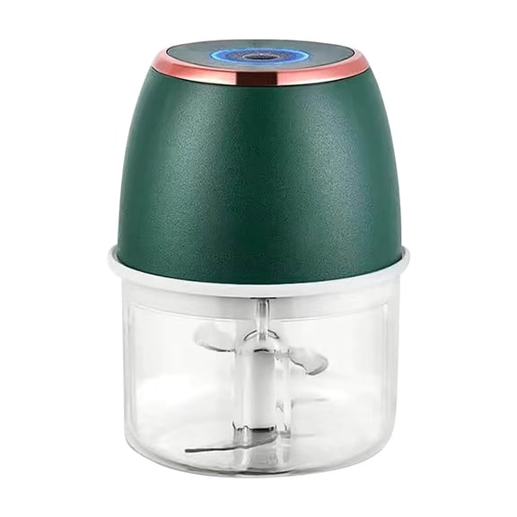 Electric Garlic Masher - Mini Food Chopper, USB Rechargeable Cordless Meat Grinder, 6-Blade Stainless Steel Mincer for Garlic, Herbs, Peppers - 1200mAh Battery