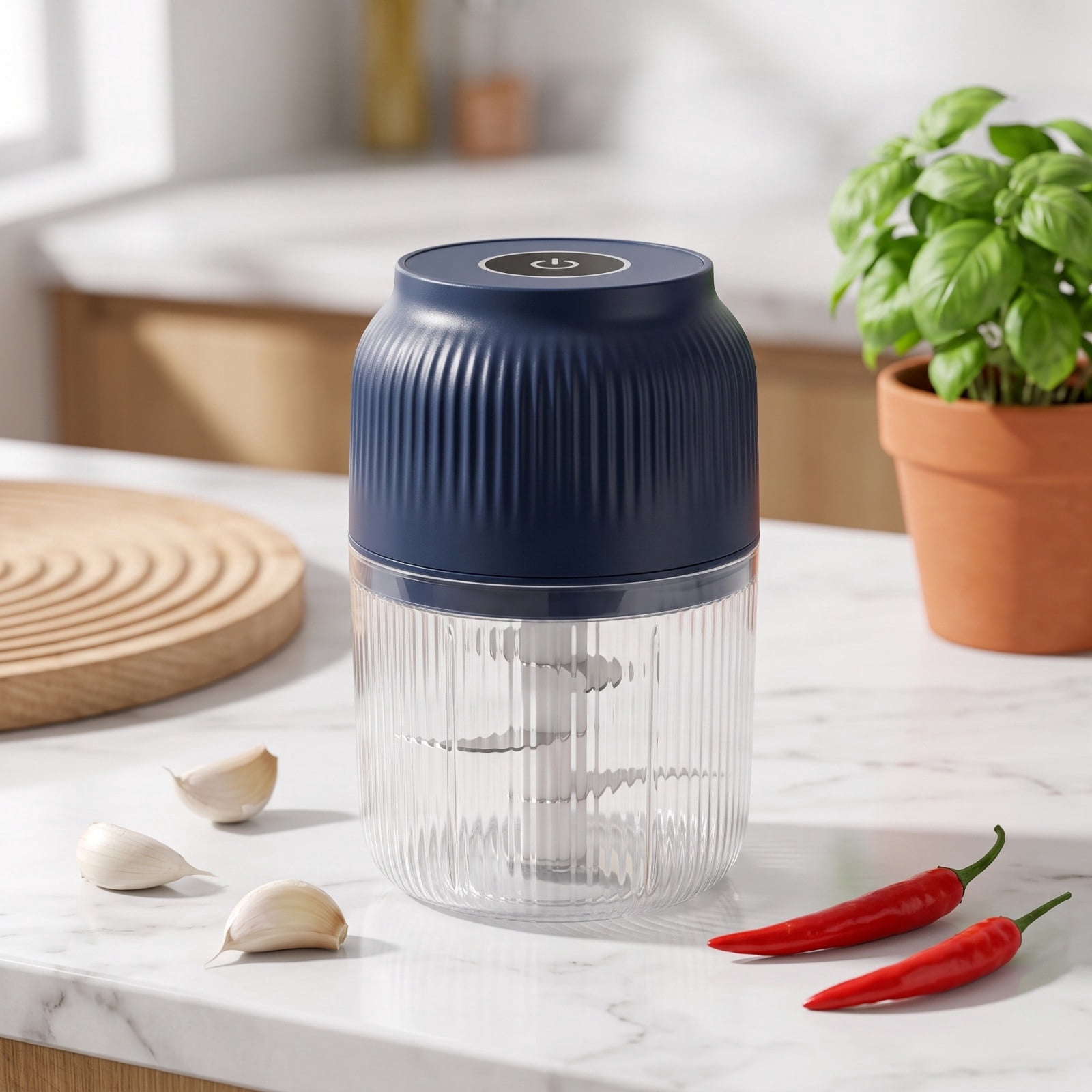Electric Garlic Mincer, Mini Food Chopper, Rechargeable Food Processor ...