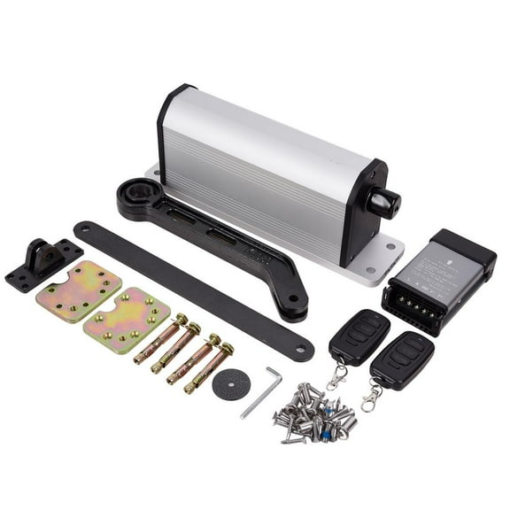 Electric Gate Opener, Heavy Duty Aluminium Alloy Gate Opener, 551Lbs Capacity, Auto Gate Opener Kit with remote for Home, Commercial, Farm, Garden, Driveway(White)