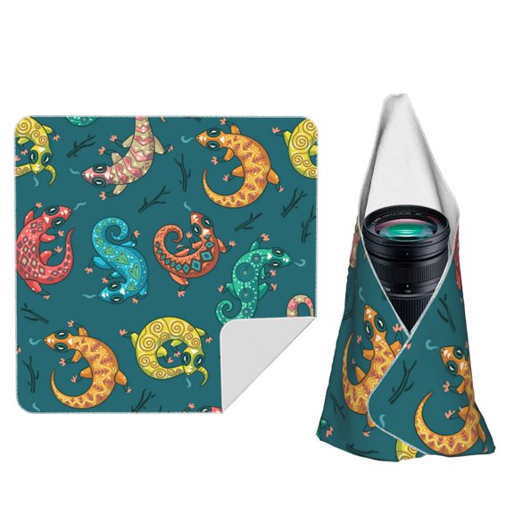 Electric Gecko Lizards Psychedelic Magic Self-Adhesive Camera Wrap, Anti-Scratch & Dust-Proof Protective Equipment Cloth 10x10